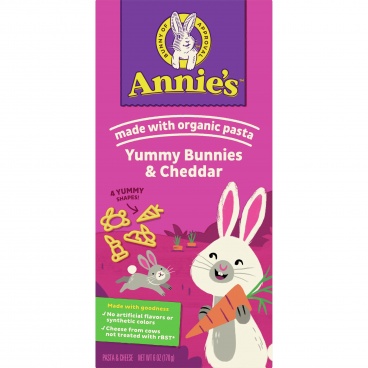 Annie's Organic Pasta Yummy Bunnies and Cheddar 170g (PACK of 5)
